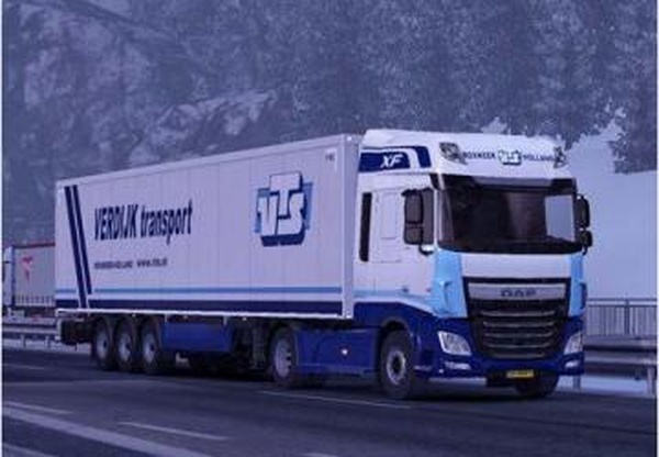 Cкин пак «VTS Transport» для своего прицепа и грузовиковv2.0 для Euro Truck Simulator 2 (v1.32.x)