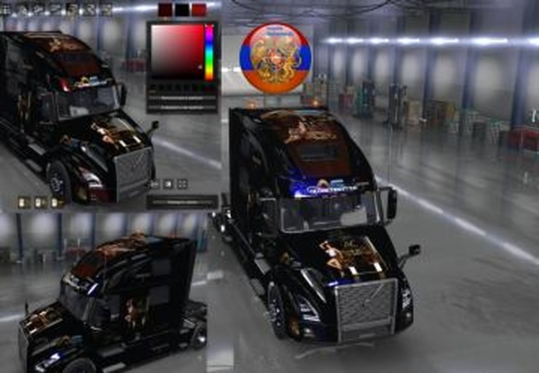 Volvo VNL 2018 AC Black Metallic Skinверсия 1.0 для Euro Truck Simulator 2 (v1.31.x, 1.32.x)