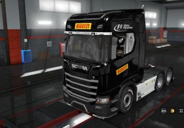 Скин пак Pirelli F1 для грузовиковверсия 1.0 для Euro Truck Simulator 2 (v1.28.x, - 1.32.x)