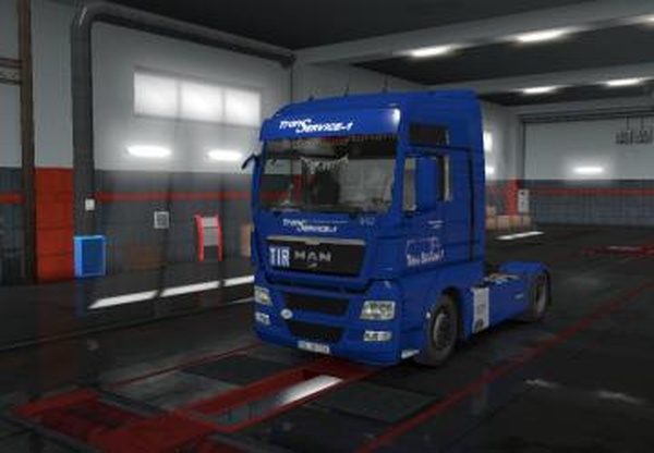 Скин «Trans Service-1» для MAN TGXверсия 1.0 для Euro Truck Simulator 2 (v1.32.x)