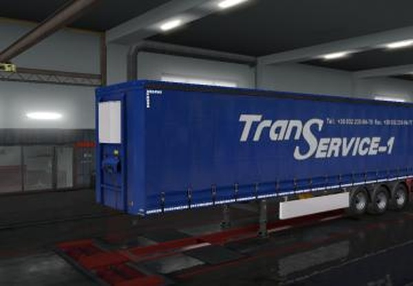 Скин «Trans Service-1» для своего прицепаv1.0 для Euro Truck Simulator 2 (v1.32.x)