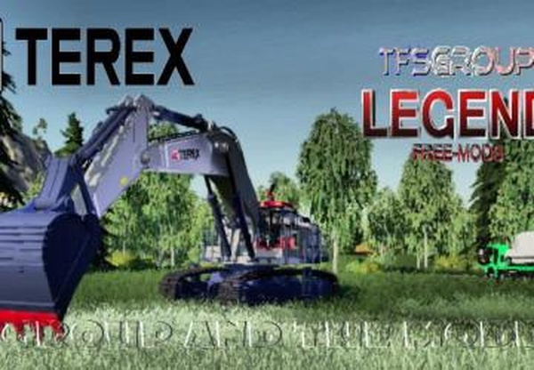 Excavator Terex RH90Fверсия 2.0 для Farming Simulator 2019 (v1.5.х)
