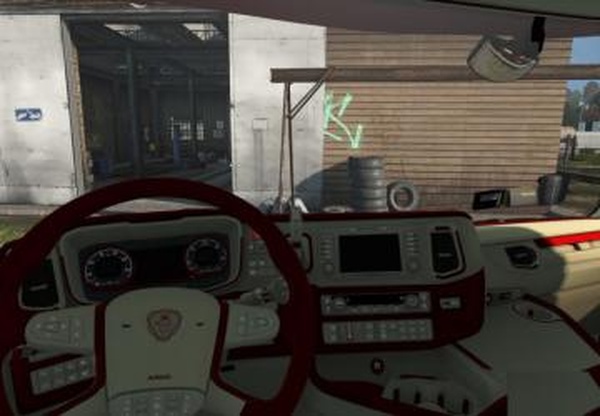 Scania 2016 S&R CMI Red Beige Interior#2v1.0 для Euro Truck Simulator 2 (v1.31.x, - 1.36.x)