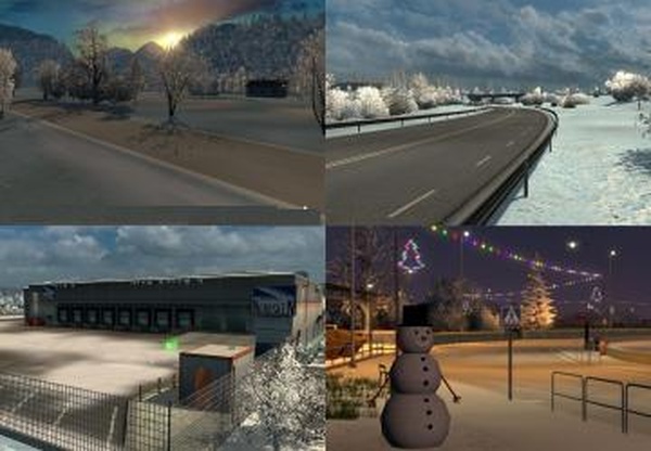 «Complete Winter Mod»версия 3.2 для Euro Truck Simulator 2 (v1.32.x)