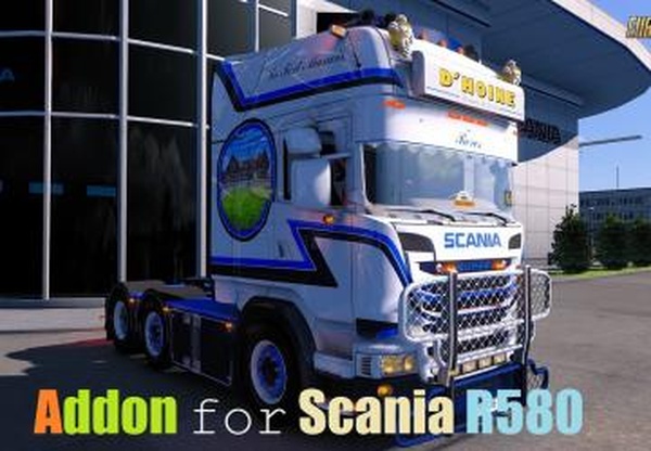 Аддон для Scania R580 D’Hoineверсия 1.0 для Euro Truck Simulator 2 (v1.32.x)