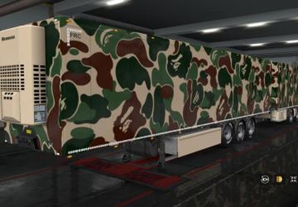 Скин «Камуфляж» для прицепа и Volvo FH 2012v1.0 для Euro Truck Simulator 2 (v1.32.x)