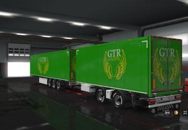 Скин «GTR Logistic» для прицепа и DAF XF 105v1.0 для Euro Truck Simulator 2 (v1.32.x)