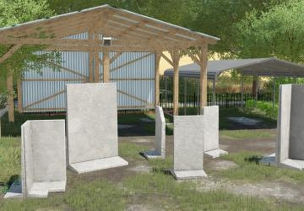 Concrete Wall (Prefab*)версия 1.0.0.0 для Farming Simulator 2022