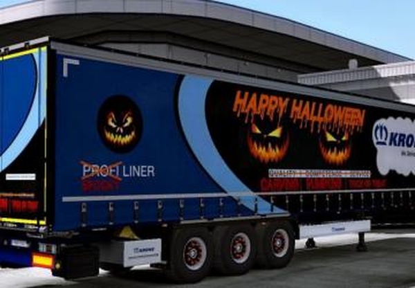 Скин «Halloween» для прицепа Kroneверсия 1.0 для Euro Truck Simulator 2 (v1.32.x)