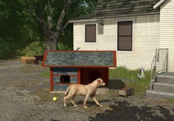 Placeable Big DogHouseверсия 1.0.0.0 для Farming Simulator 2025