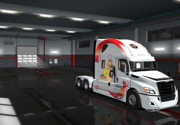 Скин Rising для Freightliner Cascadiaверсия 1.0 для Euro Truck Simulator 2 (v1.32.x, - 1.36.x)