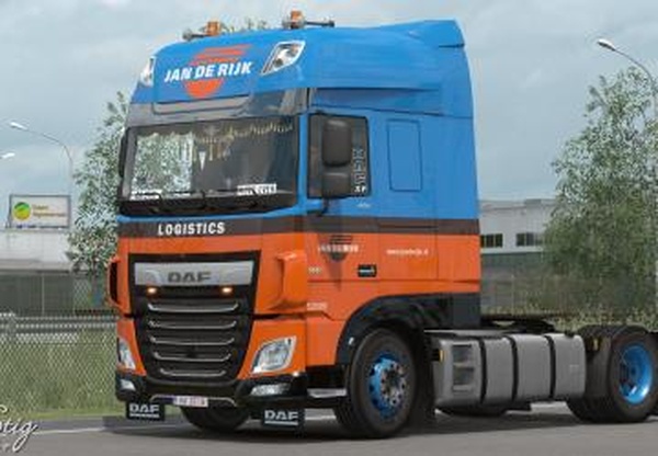 Скин «Jan De Rijk Logistics» для DAF XF 105 & 106v1.0 для Euro Truck Simulator 2 (v1.28.x, - 1.38.x)