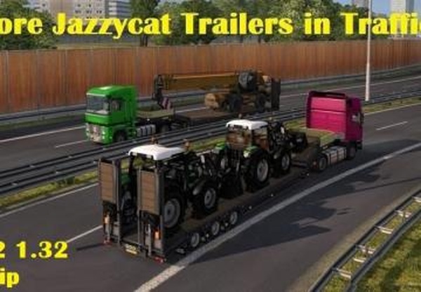 Jazzycat Trailers Pack Traffic Addonверсия 1.1 для Euro Truck Simulator 2 (v1.32.x, - 1.34.x)