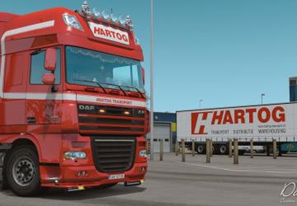Скин «Hartog Transport» для DAF XF 105 & 106v1.0 для Euro Truck Simulator 2 (v1.28.x, - 1.32.x)