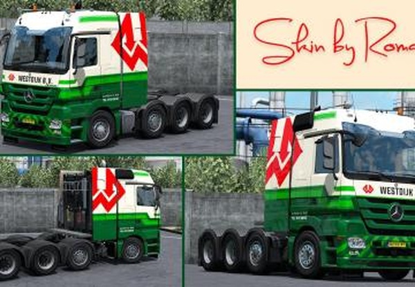 Скин «Westdijk B.V.» для Mercedes Actros MP3 Reworksv1.0 для Euro Truck Simulator 2 (v1.28.x, - 1.32.x)