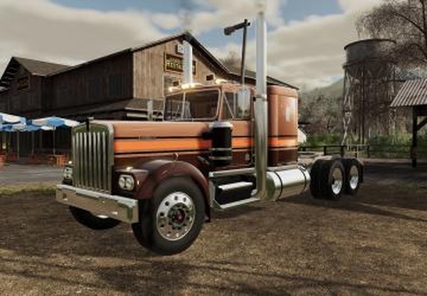 Kenworth W900A Flat Top 1974версия 1.8.0.0 для Farming Simulator 2019 (v1.5.x)