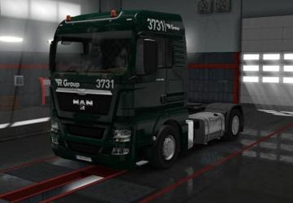 Скин «R Group» для MAN TGX 2010версия 1.0 для Euro Truck Simulator 2 (v1.31.x, 1.32.x)