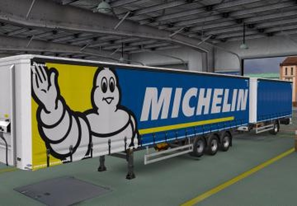 Скин «Michelin» для своего прицепаверсия 1.0 для Euro Truck Simulator 2 (v1.32.x, 1.33.x)