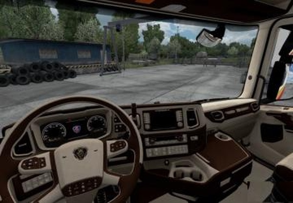 Scania S&R CMI Brown & Beige Interiorверсия 1.0 для Euro Truck Simulator 2 (v1.31.x, - 1.36.x)