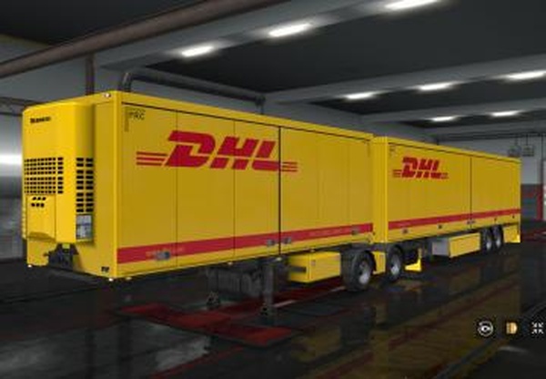 Скин «DHL» для своего прицепаверсия 1.0 для Euro Truck Simulator 2 (v1.32.x)