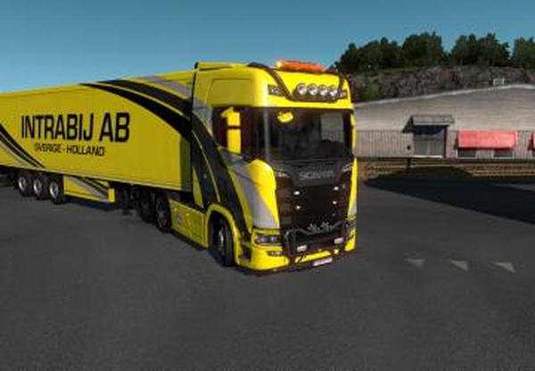 Cкин «Intabij AB» для прицепа Krone и Scania S 2016v1.0 для Euro Truck Simulator 2 (v1.32.x)