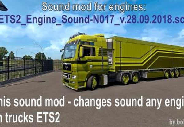 Sound mod for enginesверсия 1.0 для Euro Truck Simulator 2 (v1.31.x, - 1.36.x)