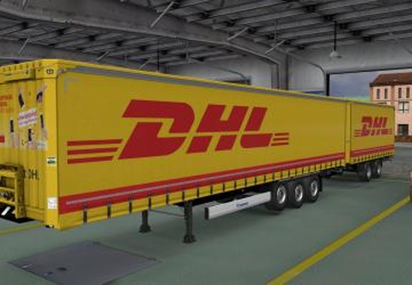 Cкин «DHL» для прицепа Kroneверсия 1.0 для Euro Truck Simulator 2 (v1.32.x)