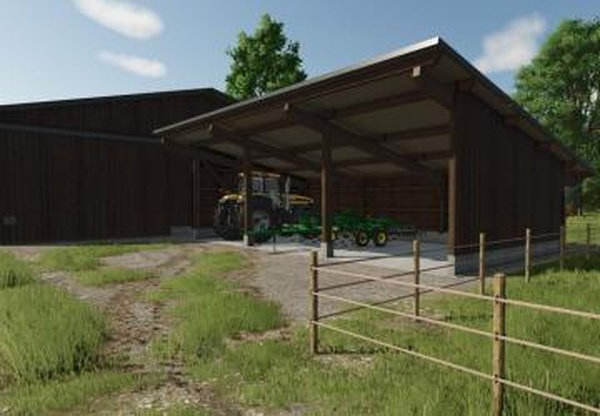 Farm Buildings With Dark Woodверсия 1.0.0.0 для Farming Simulator 2025