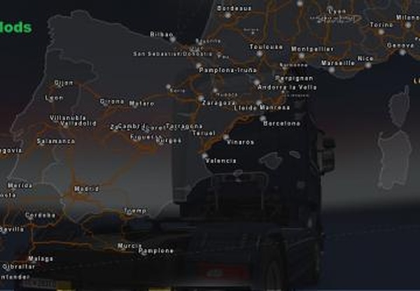 Spain mapверсия 2.2 для Euro Truck Simulator 2 (v1.31.x)