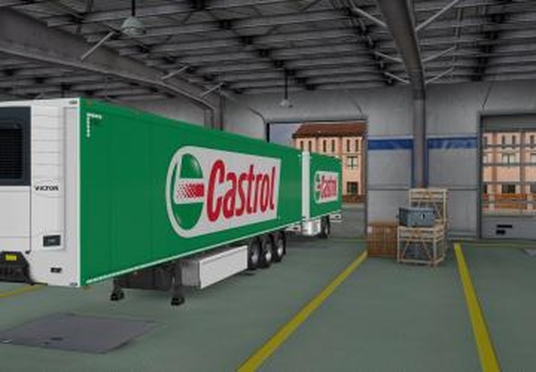 Скин «Castrol» для своего прицепаверсия 1.0 для Euro Truck Simulator 2 (v1.32.x)