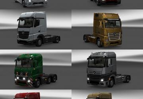 New Plastic Parts для Mercedes-Benz Actrosv4.0 для Euro Truck Simulator 2 (v1.31.x, 1.32.x)