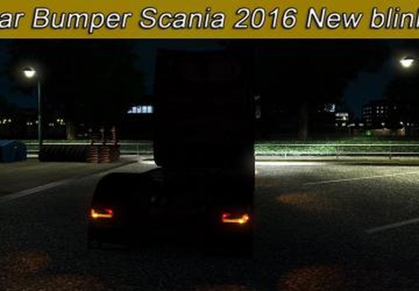 Rear bumper Scania 2016 New blinker flashingv1.1 для Euro Truck Simulator 2 (v1.31.x, - 1.33.x)