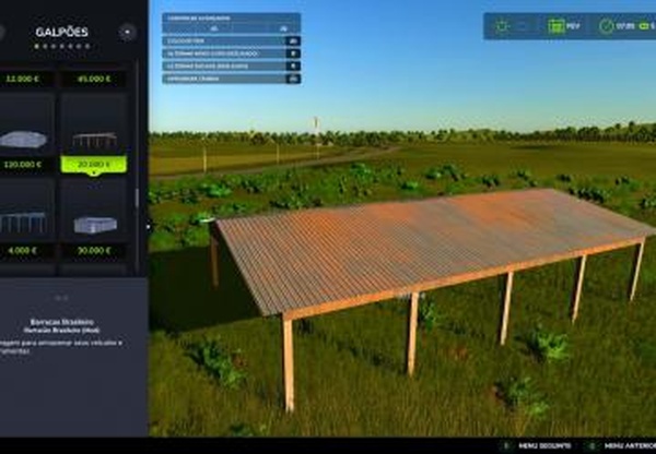 Brasilian Shedверсия 1.0.0.0 для Farming Simulator 2025