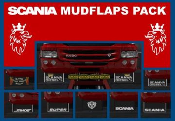 Scania Mudflaps Packверсия 1.0 для Euro Truck Simulator 2 (v1.32.x)