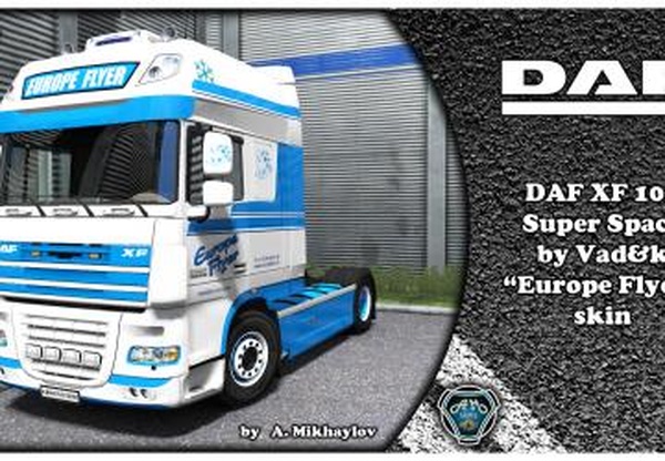 Combo Skin «Europe Flyer» for DAF XF 105v1.0 для Euro Truck Simulator 2 (v1.31.x, 1.32.x)