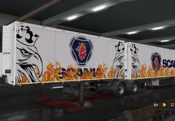 Скин «Scania» для своего прицепаверсия 1.0 для Euro Truck Simulator 2 (v1.32.x)