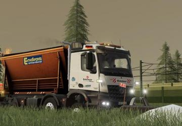Mercedes Arocs Winter Service + snowfallv2.0 для Farming Simulator 2019