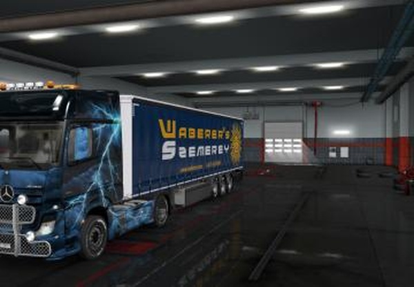 Cкин «Waberer’s Szemerey» для своего прицепаv1.0 для Euro Truck Simulator 2 (v1.32.x)