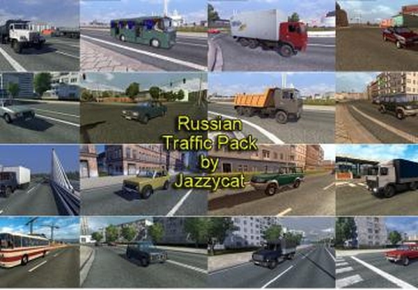 Фикс для пака русского траффика от Jazzycatv2.4 для Euro Truck Simulator 2 (v1.31.x, 1.32.x)