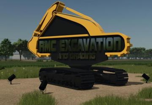 RMC Excavation Signверсия 1.0.0.0 для Farming Simulator 2025