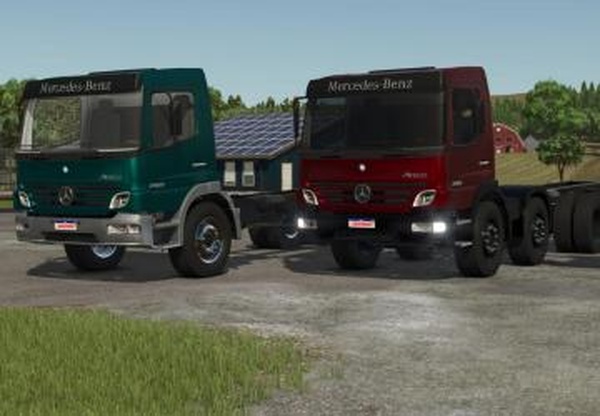 Mercedes Benz Atego 2425 6x4 & 8x4версия 1.0.0.0 для Farming Simulator 2025