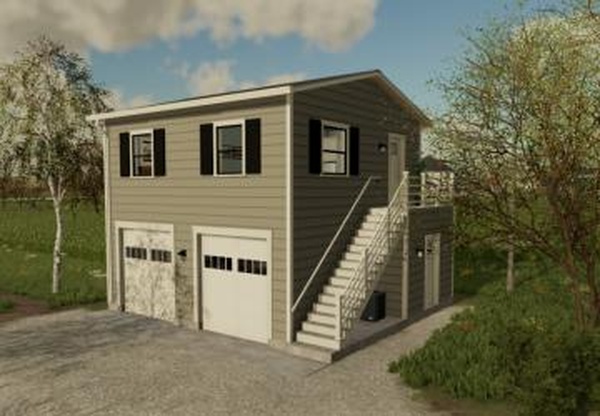 American Garage With Apartmentверсия 1.0.0.0 для Farming Simulator 2022