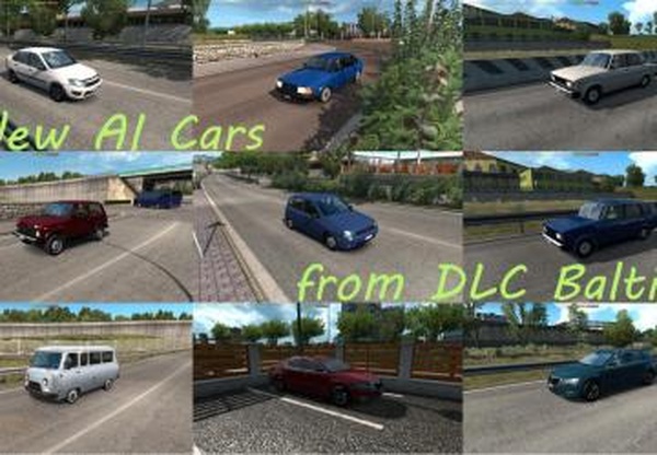 Unlocked new AI Cars from DLC Balticверсия 1.0 для Euro Truck Simulator 2 (v1.32.x)
