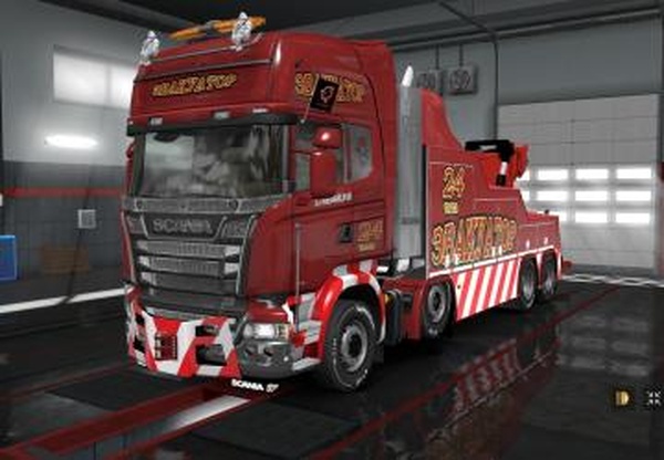 Фикс для грузовика Scania Streamline: Tow Truck [Эвакуатор]v1.0 для Euro Truck Simulator 2 (v1.31.x)