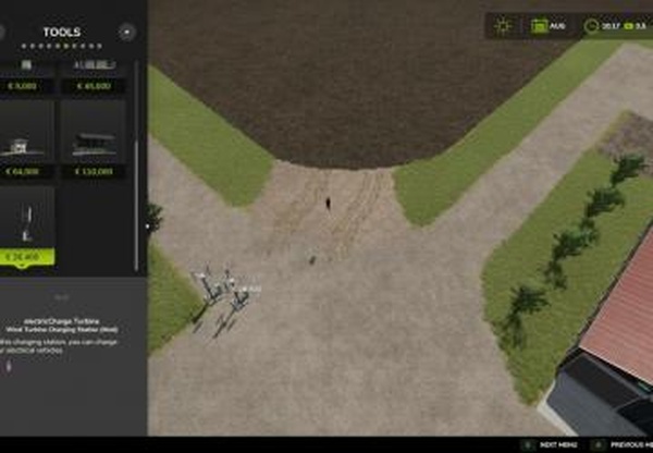 Wind turbines charging stationверсия 0.9.5.0 для Farming Simulator 2025