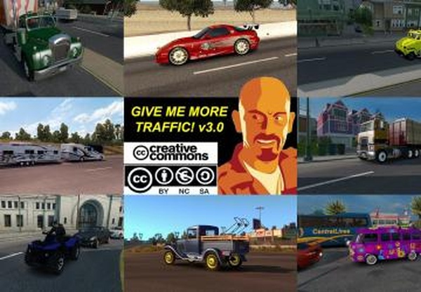 Give Me more Trafficверсия 1.0 для Euro Truck Simulator 2 (v1.30.x, - 1.34.x)