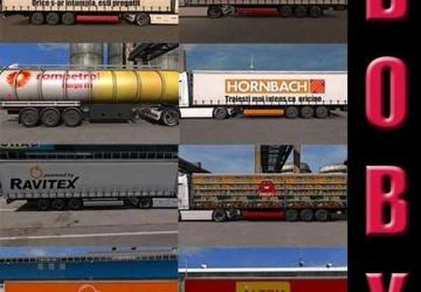 10 прицепов со скинами реальных компанийv1.0 для Euro Truck Simulator 2 (v1.31.x)