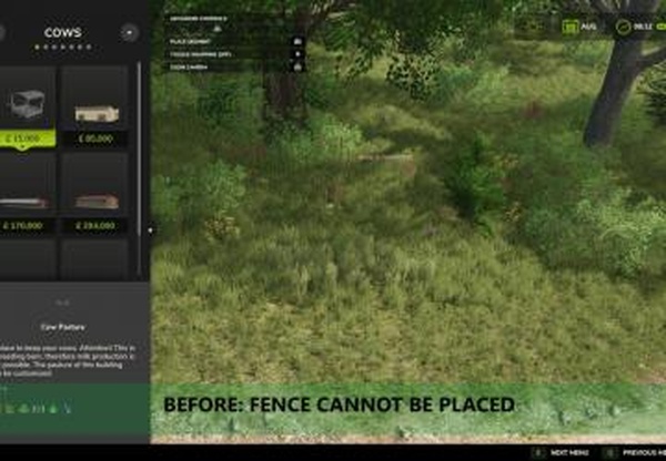 No Restricted Fencesверсия 1.0.0.0 для Farming Simulator 2025