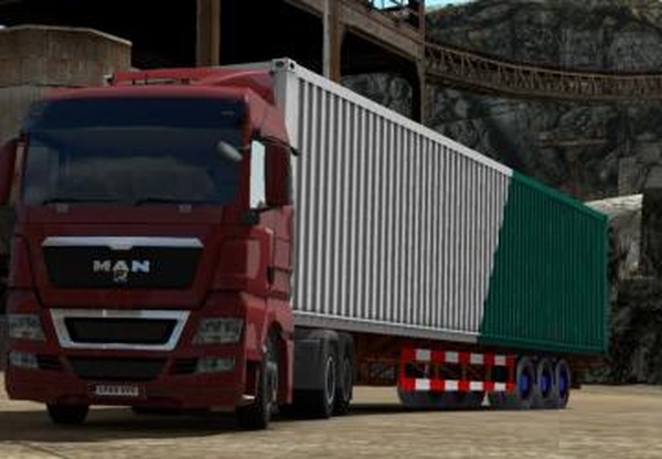 16 Meter Dynamic Container Trailerверсия 1.0 для Euro Truck Simulator 2 (v1.31.x)