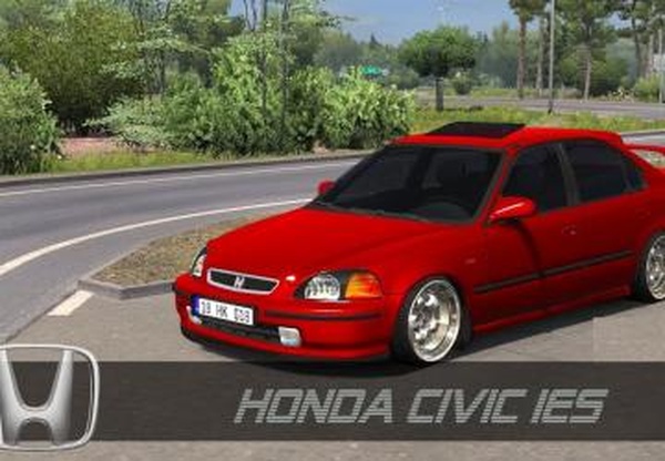 Honda Civic IES (with GPS)версия 1.0 для Euro Truck Simulator 2 (v1.31.x, 1.32.x)